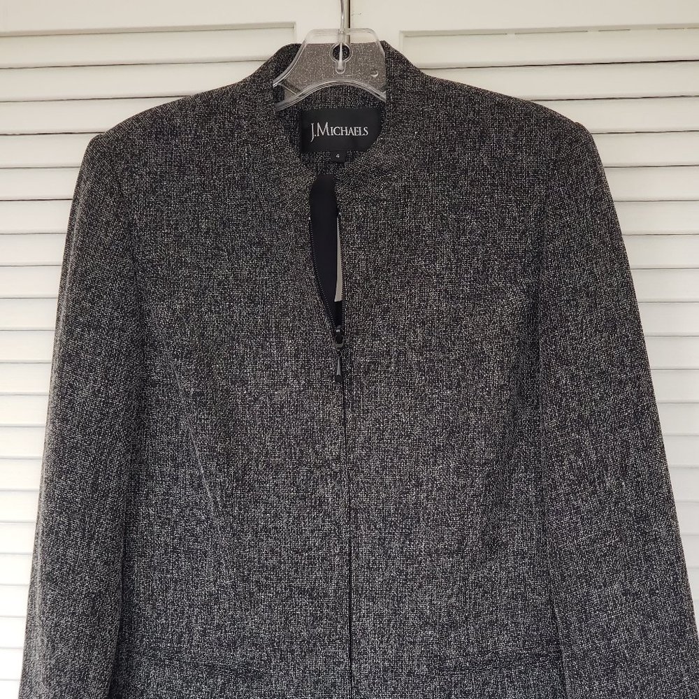 J Michaels NWT Women's Basket Weave Effect Jacket